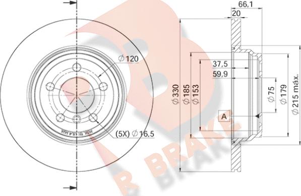 R Brake 78RBD23420 - Brake Disc autospares.lv