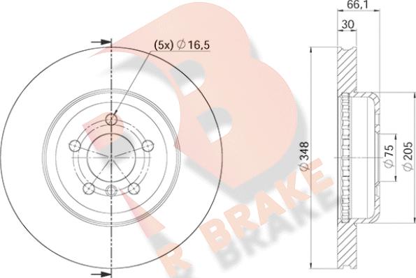 R Brake 78RBD23554 - Brake Disc autospares.lv