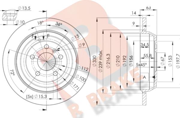 R Brake 78RBD23508 - Brake Disc autospares.lv