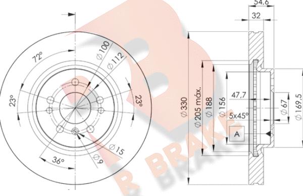 R Brake 78RBD23507 - Brake Disc autospares.lv