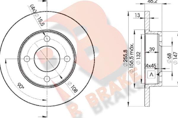 R Brake 78RBD23632 - Brake Disc autospares.lv