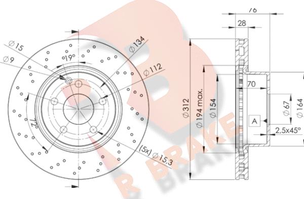 R Brake 78RBD23054 - Brake Disc autospares.lv