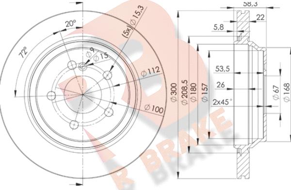 R Brake 78RBD23053 - Brake Disc autospares.lv