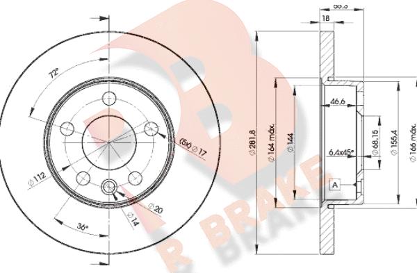 R Brake 78RBD23018 - Brake Disc autospares.lv