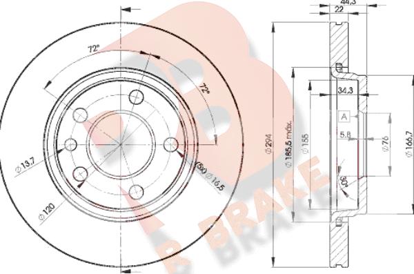 R Brake 78RBD23021 - Brake Disc autospares.lv