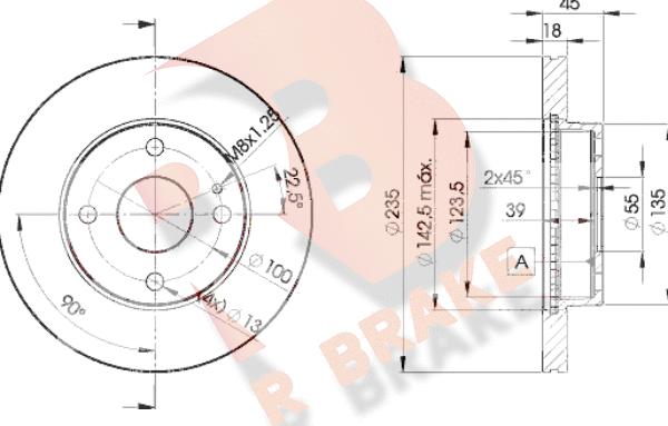 R Brake 78RBD23254 - Brake Disc autospares.lv