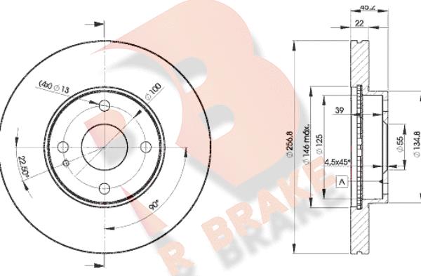 R Brake 78RBD23256 - Brake Disc autospares.lv