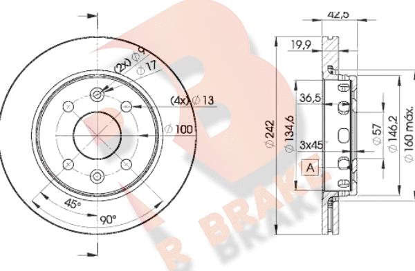 R Brake 78RBD23253 - Brake Disc autospares.lv