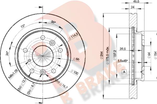 R Brake 78RBD23260 - Brake Disc autospares.lv