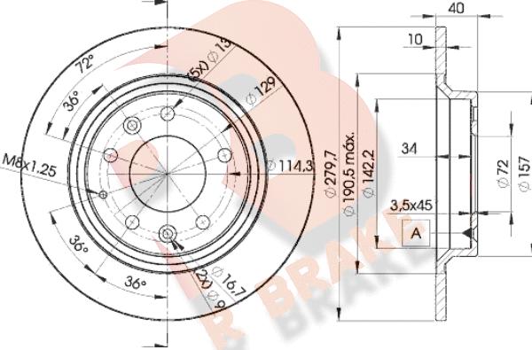 R Brake 78RBD23268 - Brake Disc autospares.lv