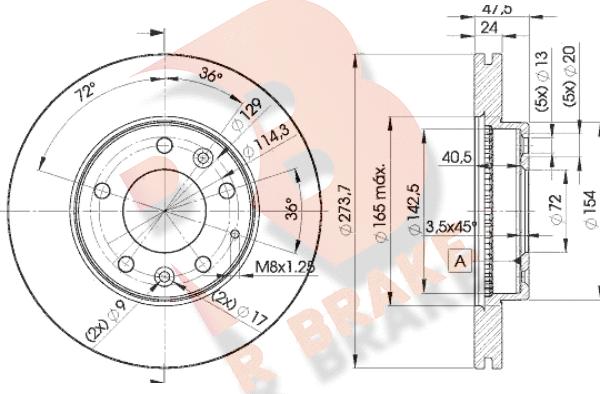 R Brake 78RBD23267 - Brake Disc autospares.lv