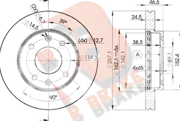 R Brake 78RBD22902 - Brake Disc autospares.lv