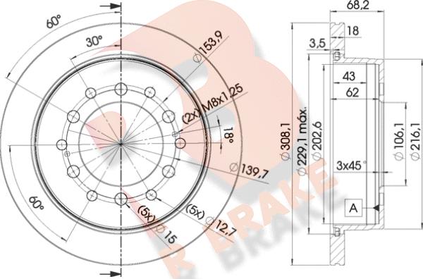 R Brake 78RBD22919 - Brake Disc autospares.lv