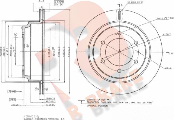 R Brake 78RBD22547 - Brake Disc autospares.lv