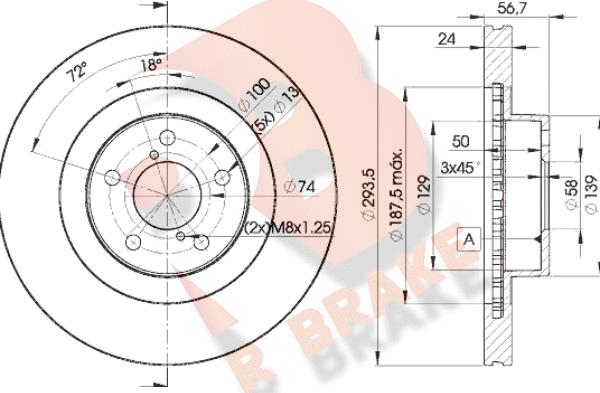 R Brake 78RBD22630 - Brake Disc autospares.lv