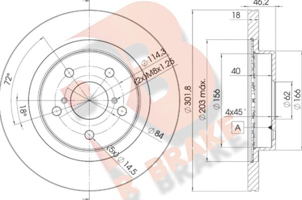 R Brake 78RBD22010 - Brake Disc autospares.lv