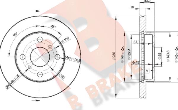 R Brake 78RBD22020 - Brake Disc autospares.lv