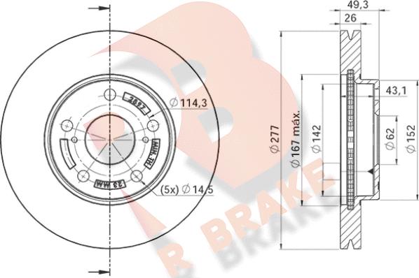 R Brake 78RBD22897 - Brake Disc autospares.lv