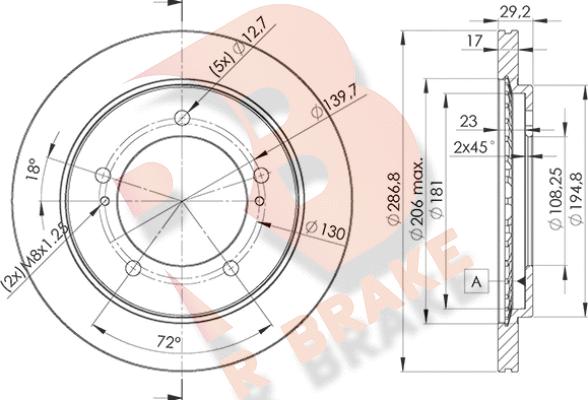 R Brake 78RBD22863 - Brake Disc autospares.lv