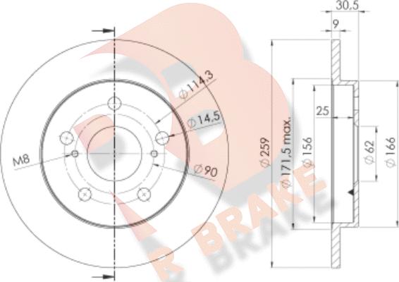 R Brake 78RBD22889 - Brake Disc autospares.lv