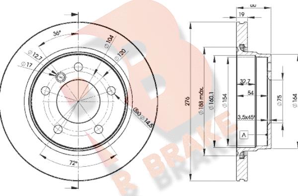 R Brake 78RBD22315 - Brake Disc autospares.lv