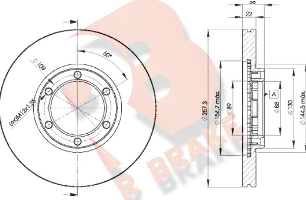 R Brake 78RBD22376 - Brake Disc autospares.lv