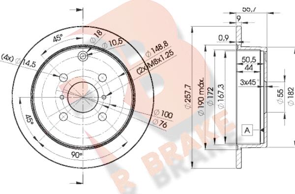 R Brake 78RBD22251 - Brake Disc autospares.lv