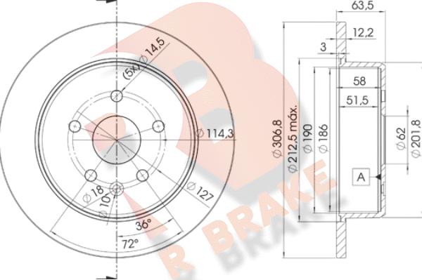 R Brake 78RBD22790 - Brake Disc autospares.lv