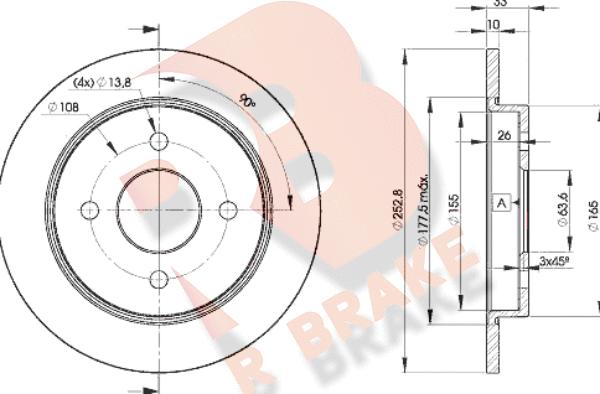 R Brake 78RBD27969 - Brake Disc autospares.lv