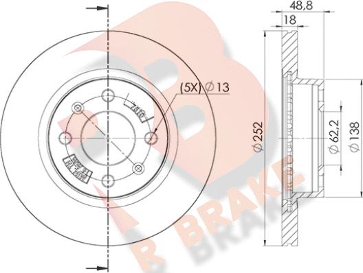 R Brake 78RBD27510 - Brake Disc autospares.lv