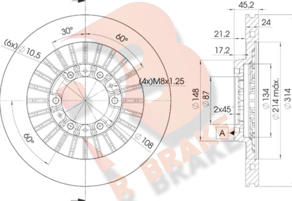 R Brake 78RBD27043 - Brake Disc autospares.lv