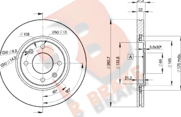 R Brake 78RBD27810 - Brake Disc autospares.lv