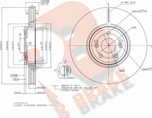 R Brake 78RBD27357A - Brake Disc autospares.lv