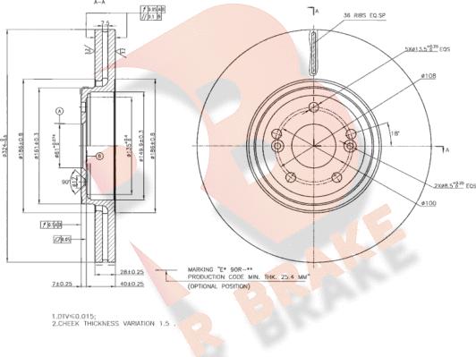 R Brake 78RBD27357 - Brake Disc autospares.lv