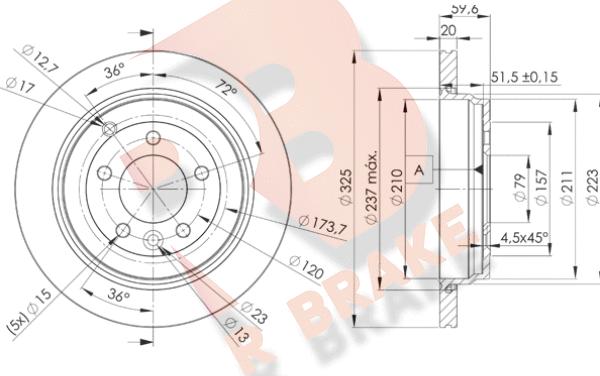 R Brake 78RBD27361 - Brake Disc autospares.lv