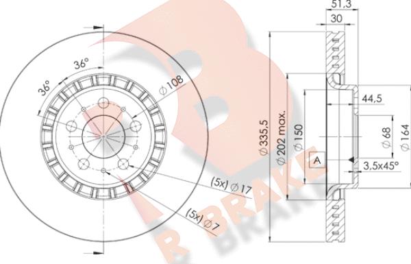 R Brake 78RBD27301 - Brake Disc autospares.lv