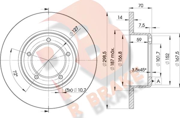 R Brake 78RBD27329 - Brake Disc autospares.lv