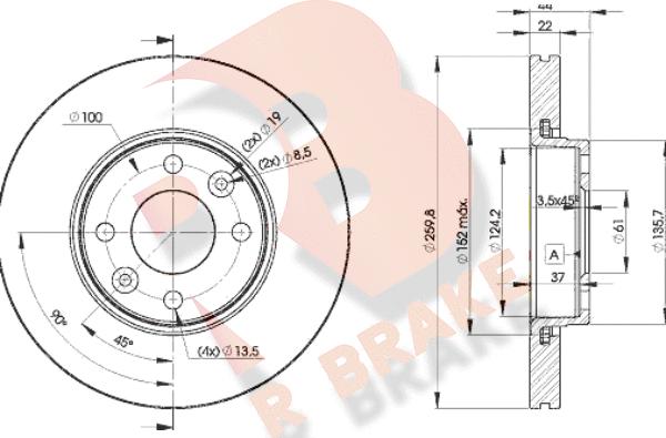 R Brake 78RBD27795 - Brake Disc autospares.lv