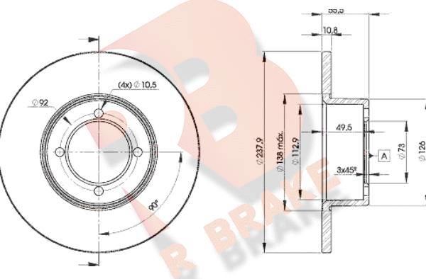 R Brake 78RBD27739 - Brake Disc autospares.lv