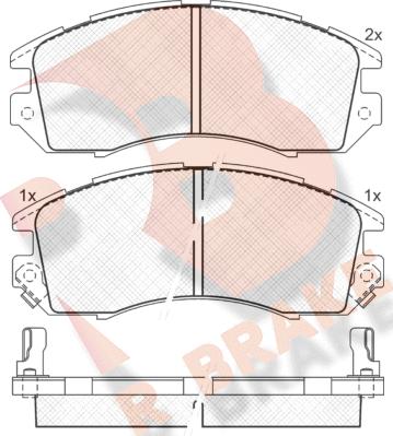 R Brake RB0998 - Brake Pad Set, disc brake autospares.lv