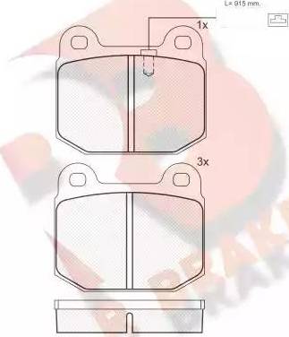 R Brake RB0946 - Brake Pad Set, disc brake autospares.lv