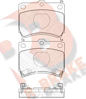 R Brake RB0969 - Brake Pad Set, disc brake autospares.lv