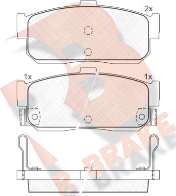 R Brake RB0915 - Brake Pad Set, disc brake autospares.lv