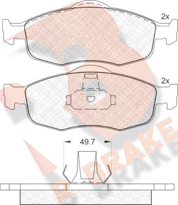 R Brake RB0916 - Brake Pad Set, disc brake autospares.lv