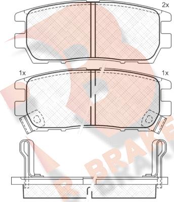 R Brake RB0980 - Brake Pad Set, disc brake autospares.lv