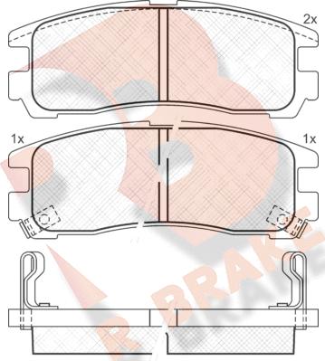 R Brake RB0981 - Brake Pad Set, disc brake autospares.lv