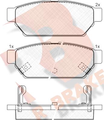 R Brake RB0982 - Brake Pad Set, disc brake autospares.lv