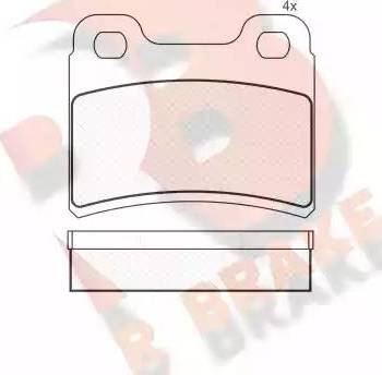 R Brake RB0938 - Brake Pad Set, disc brake autospares.lv