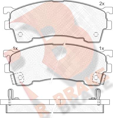 R Brake RB0971-203 - Brake Pad Set, disc brake autospares.lv