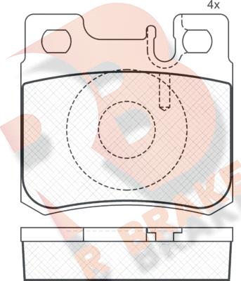 R Brake RB0978 - Brake Pad Set, disc brake autospares.lv